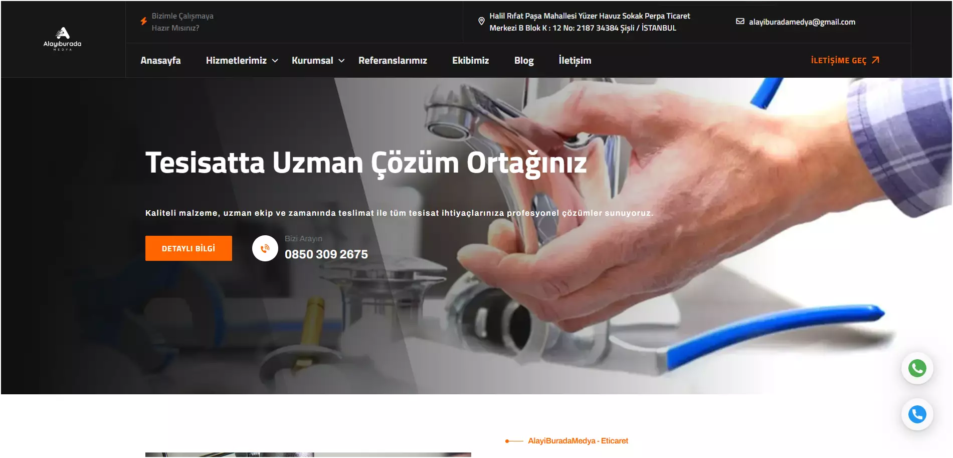 Tesisat Temalı Kurumsal Yazılım