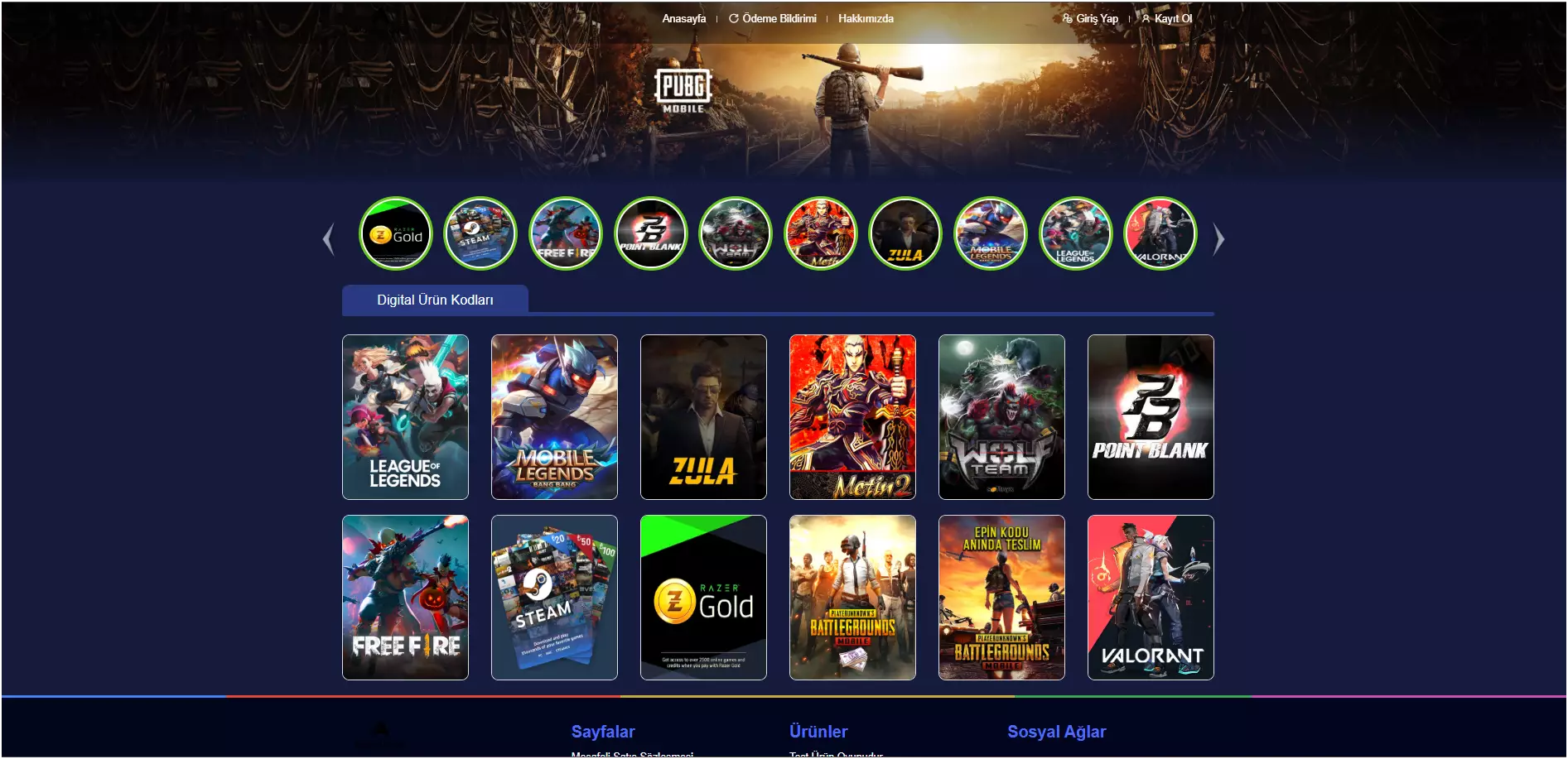 E-Pin Satış 🛍️