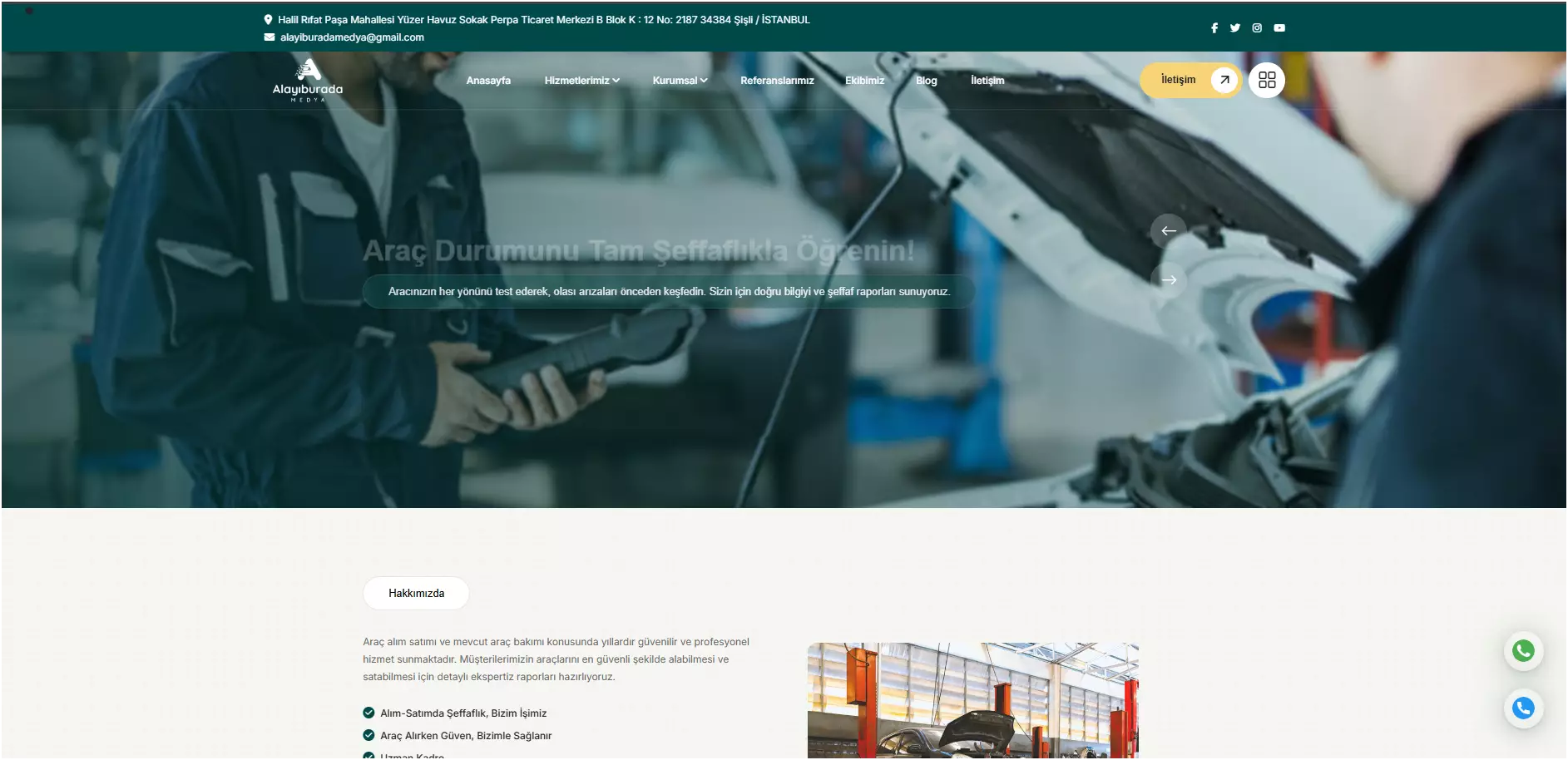 Araç Bakım Temalı Kurumsal Yazılım 🔧