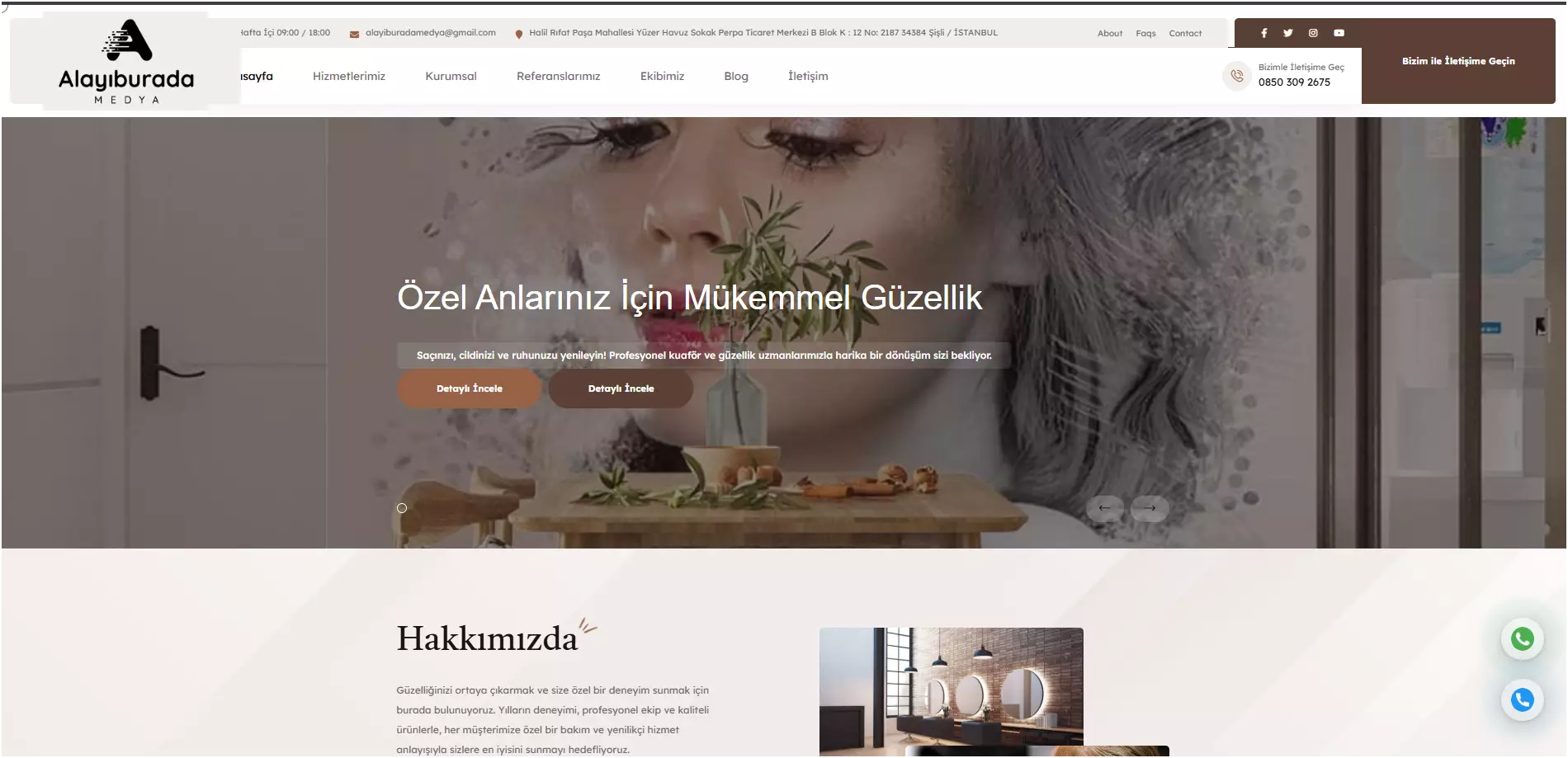 Kuaför Temalı Kurumsal Yazılım 💇‍♀️