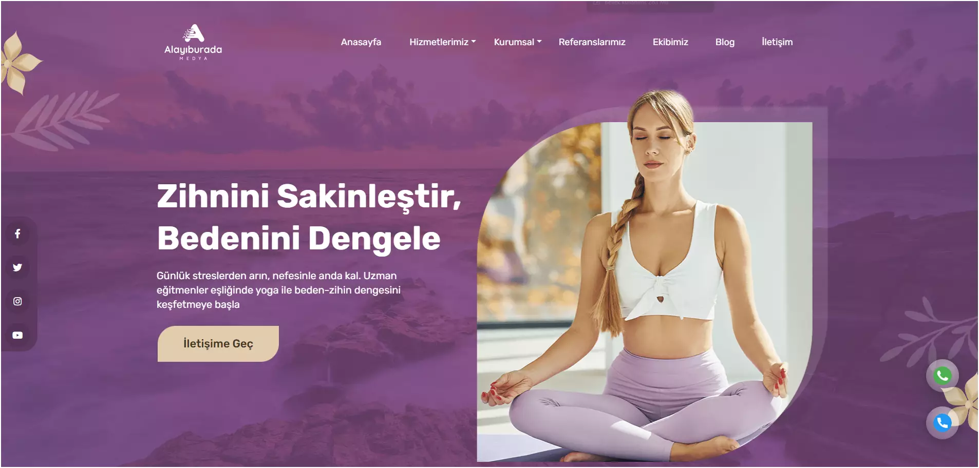Yoga Temalı Kurumsal Yazılım 🧘‍♀️