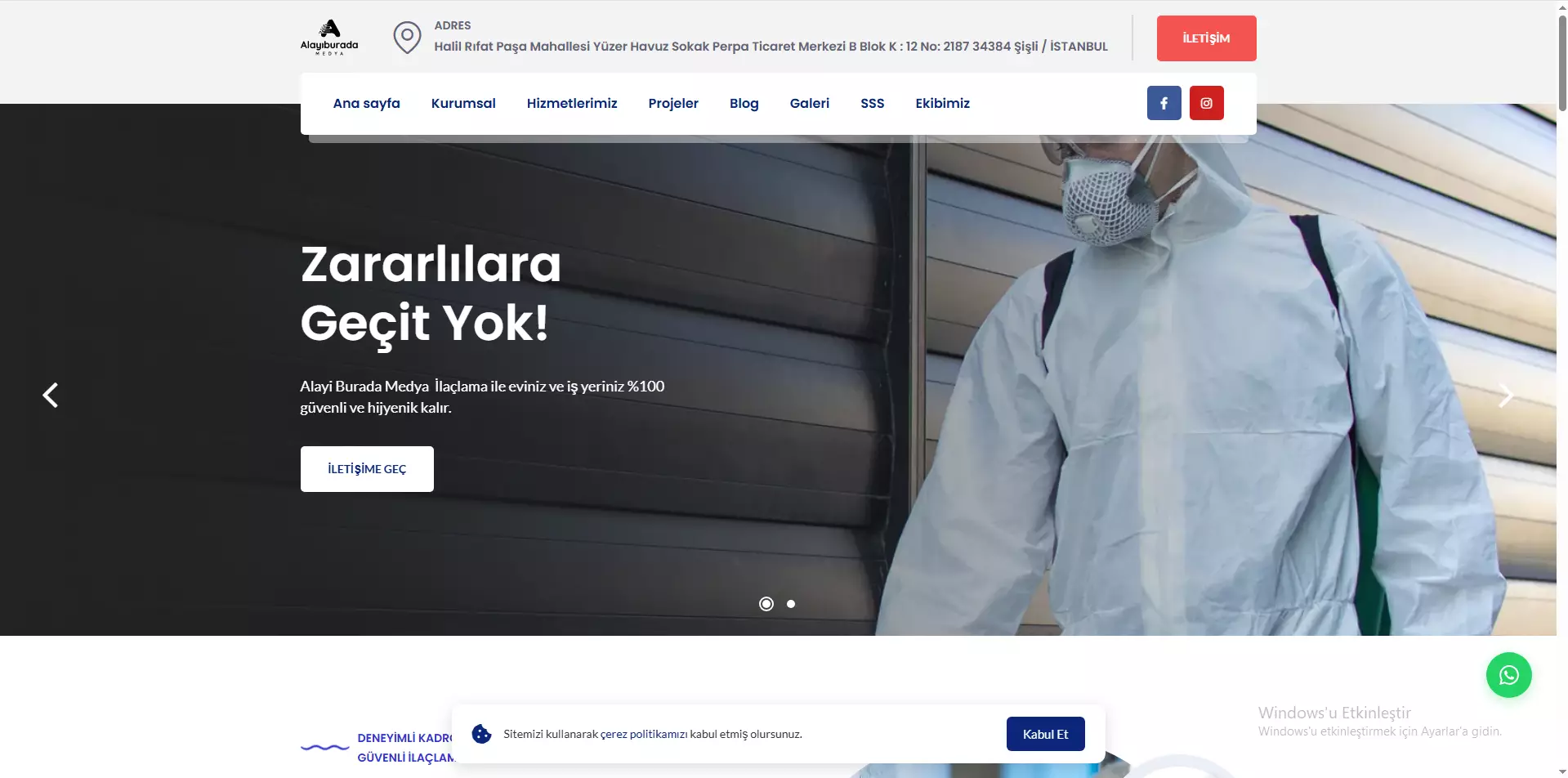 İlaçlama Firması Web Sitesi Yazılımı 🕷️