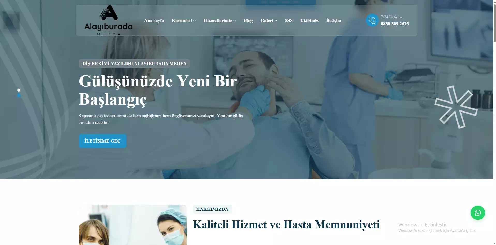 Diş Kliniği Web Sitesi Yazılımı 😁