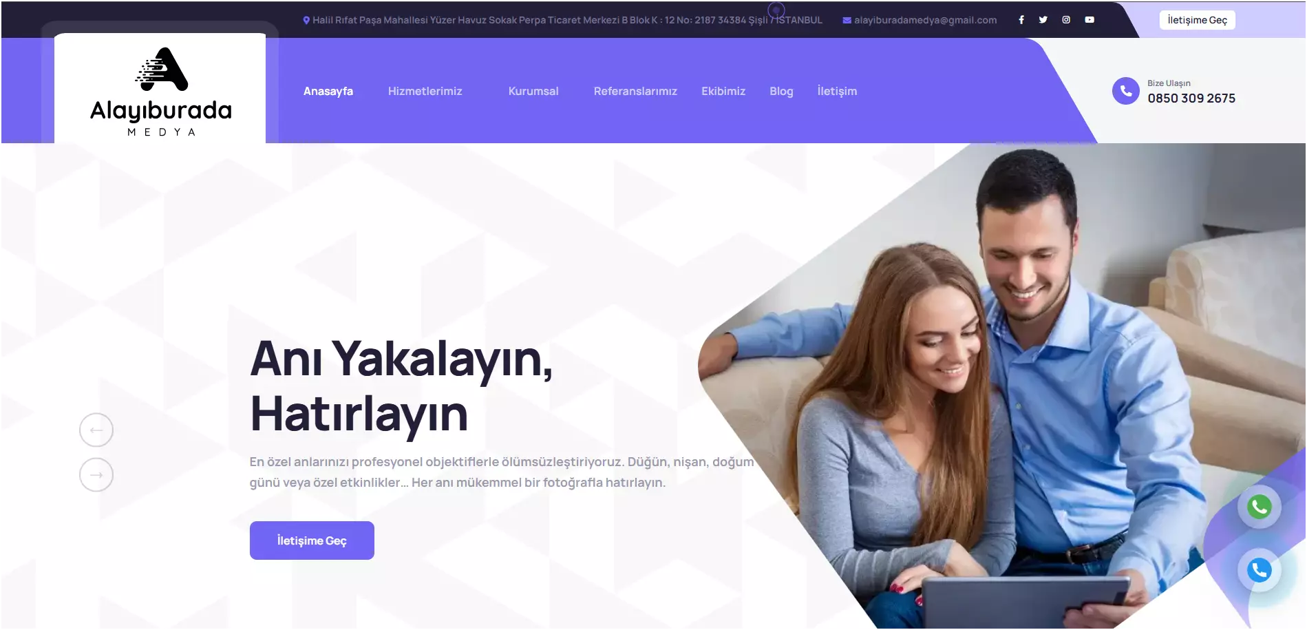 Fotoğrafçı Temalı Kurumsal Yazılım 📸